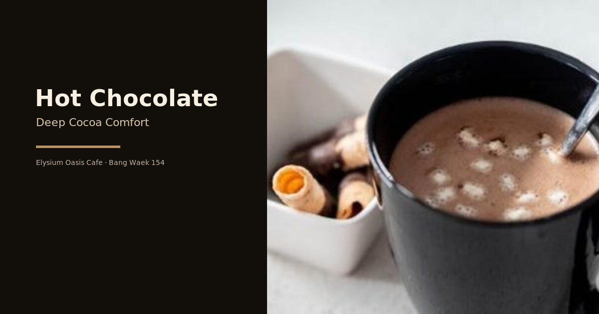 cocoa and mocha article cover at Elysium Oasis Cafe