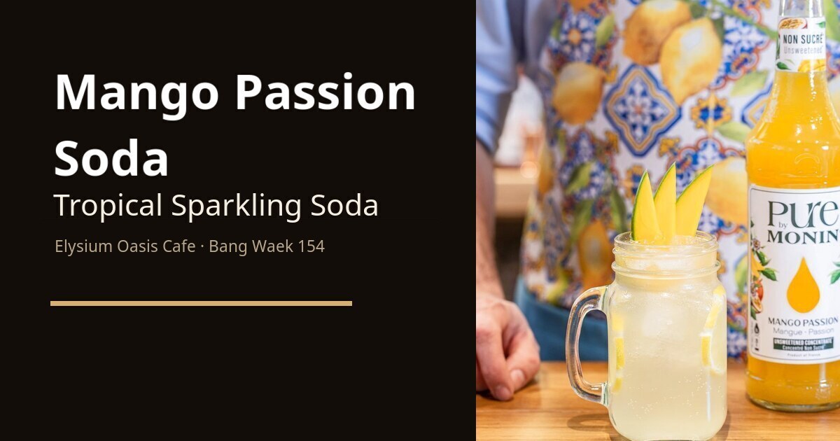 mango passion soda split article cover at Elysium Oasis Cafe